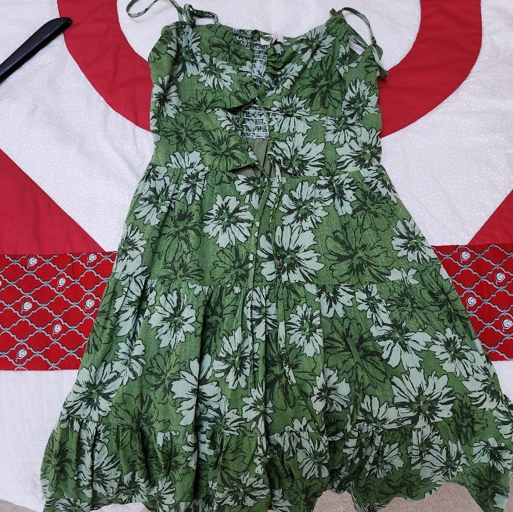 Floral Green Dress